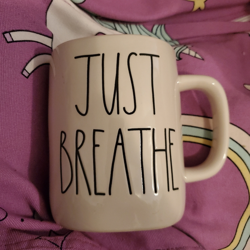 Rae Dunn "Just Breathe" Mug